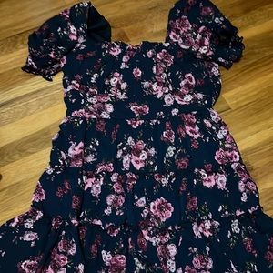 Blue and Pink floral dress